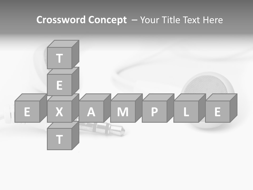 Closeup Pod Cast White PowerPoint Template