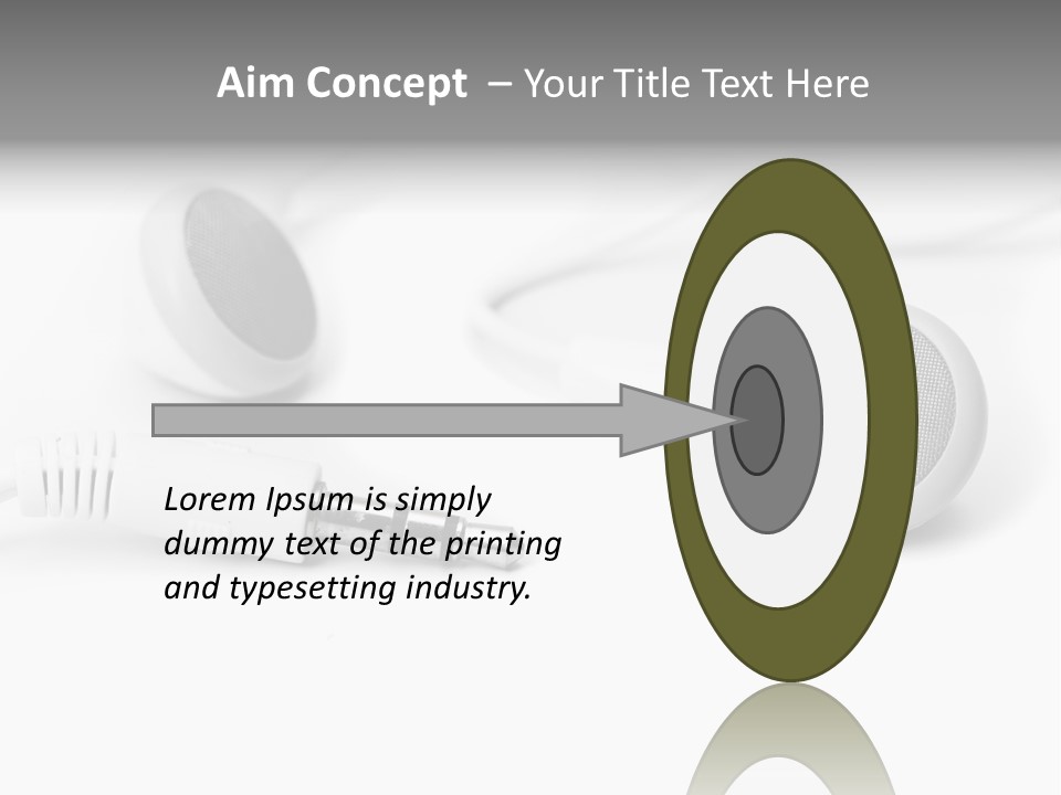 Closeup Pod Cast White PowerPoint Template