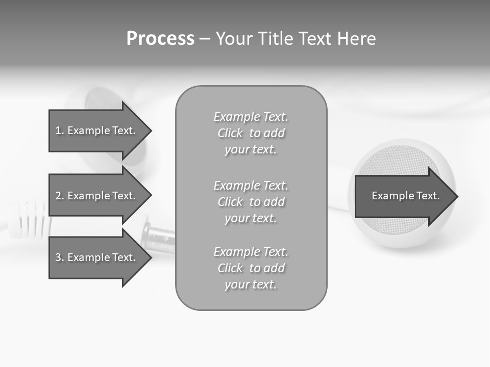 Closeup Pod Cast White PowerPoint Template