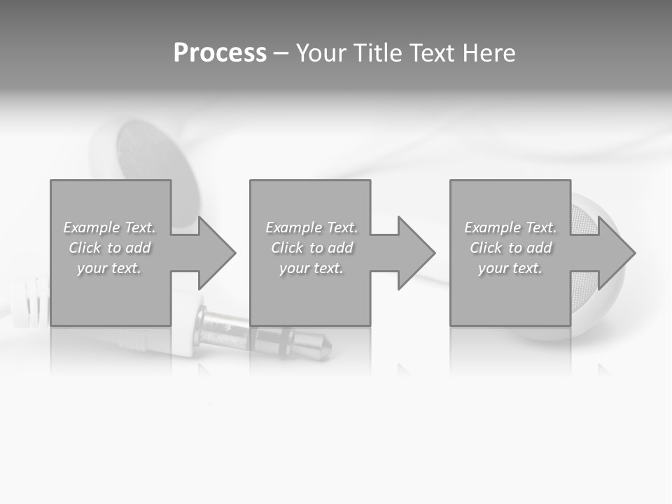 Closeup Pod Cast White PowerPoint Template