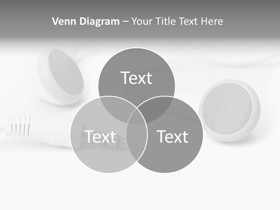Closeup Pod Cast White PowerPoint Template