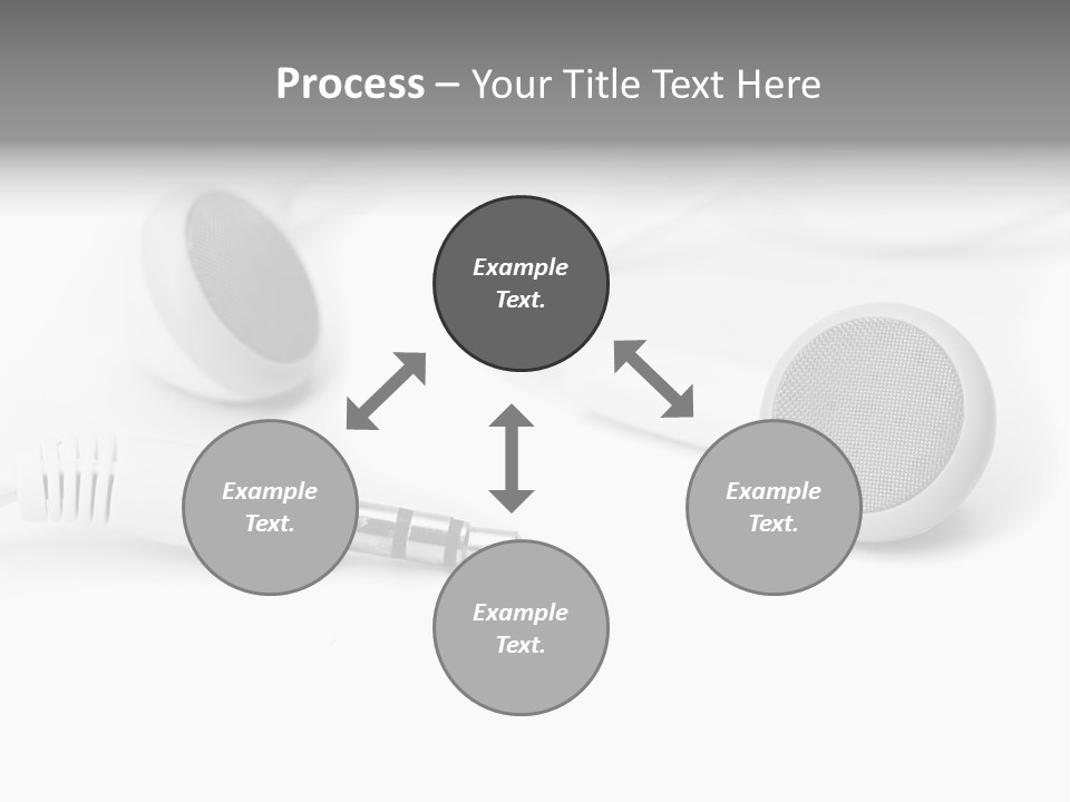 Closeup Pod Cast White PowerPoint Template