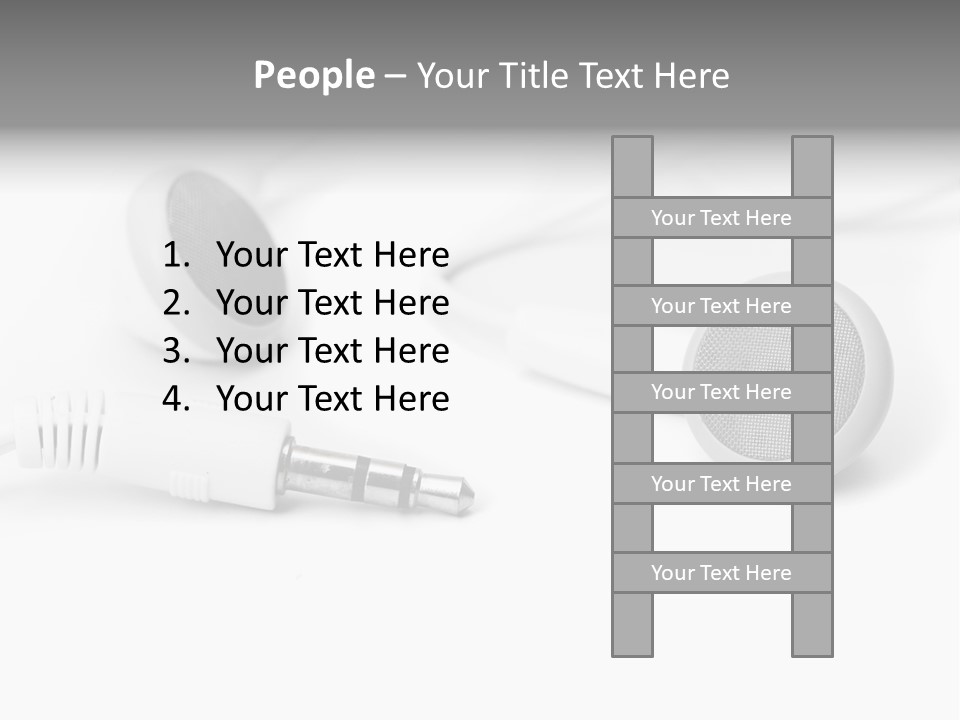 Closeup Pod Cast White PowerPoint Template