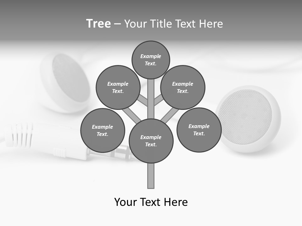 Closeup Pod Cast White PowerPoint Template