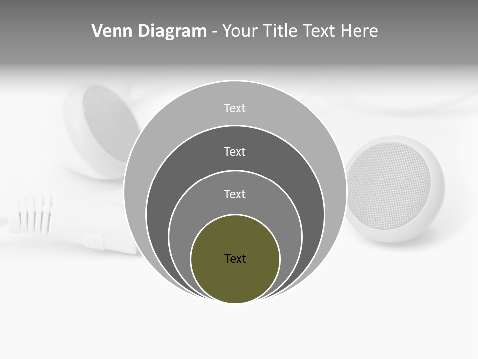 Closeup Pod Cast White PowerPoint Template