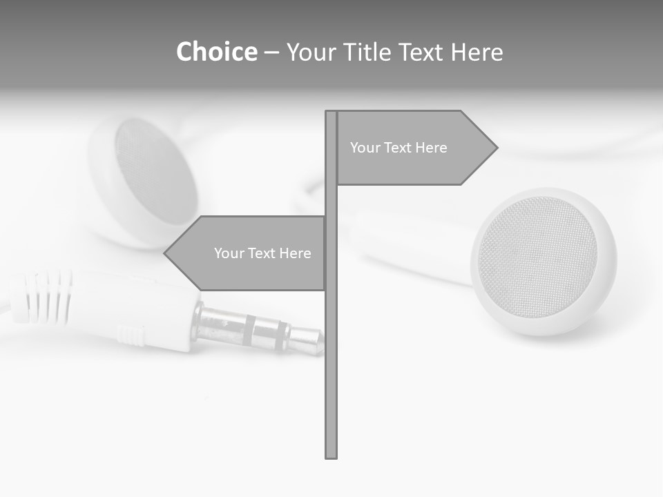 Closeup Pod Cast White PowerPoint Template