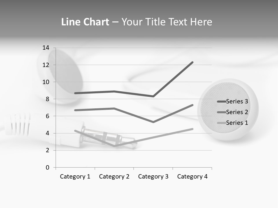 Closeup Pod Cast White PowerPoint Template