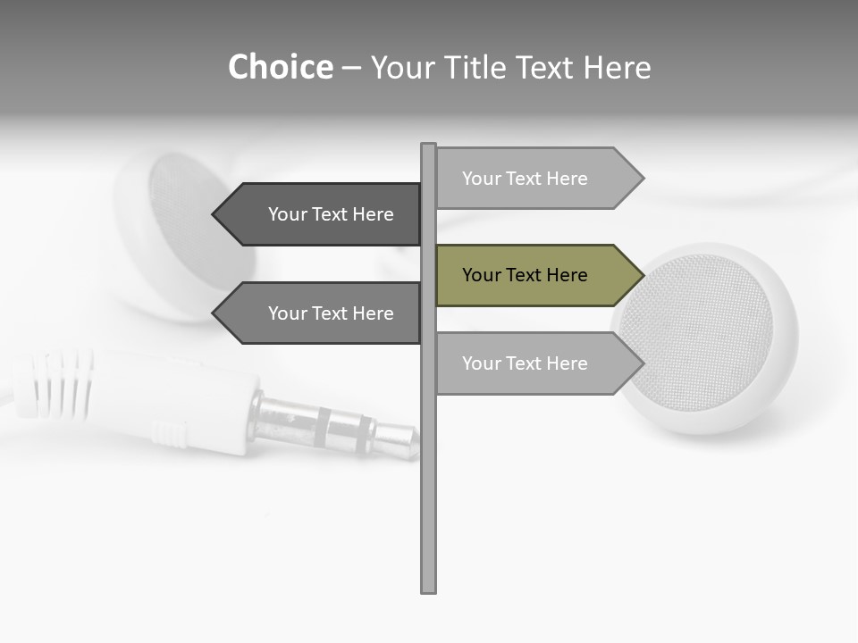 Closeup Pod Cast White PowerPoint Template