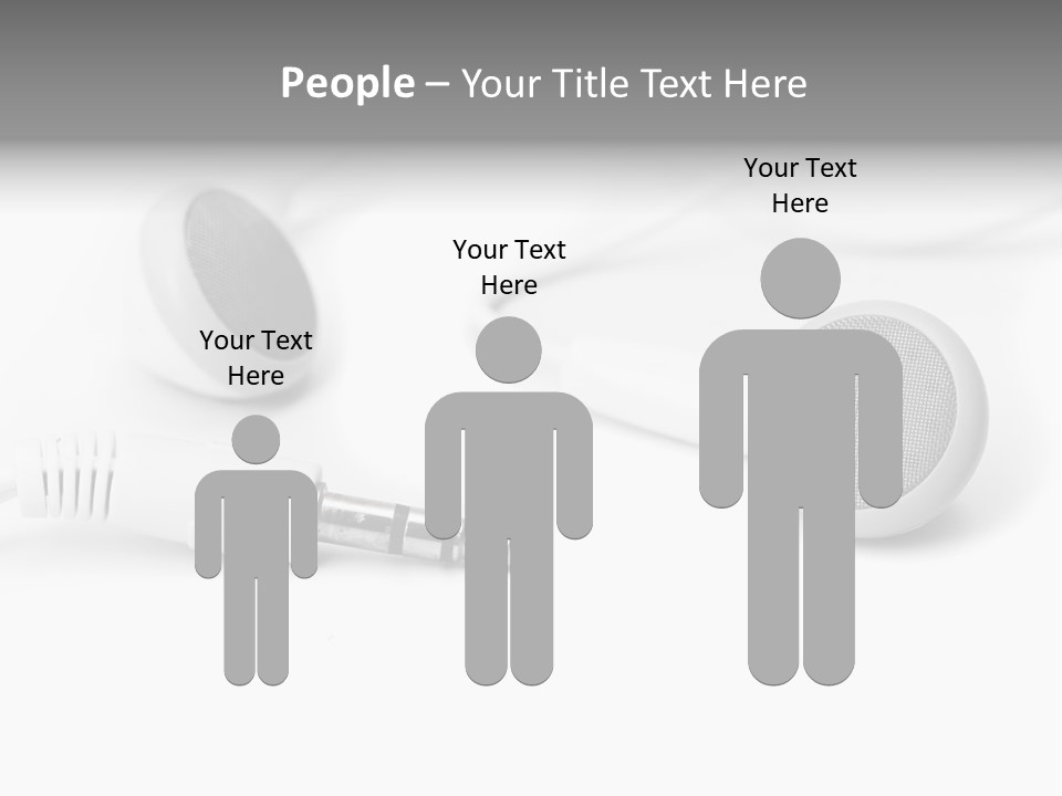 Closeup Pod Cast White PowerPoint Template