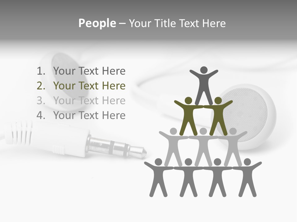 Closeup Pod Cast White PowerPoint Template