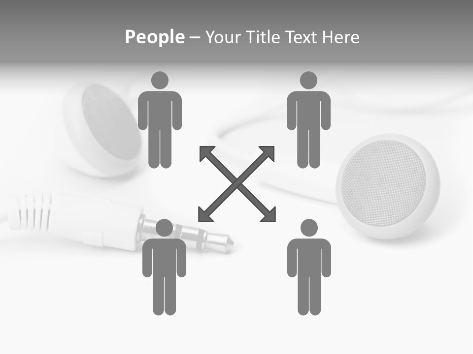 Closeup Pod Cast White PowerPoint Template
