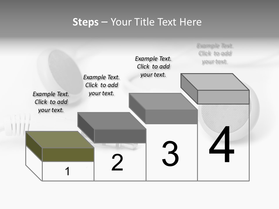 Closeup Pod Cast White PowerPoint Template