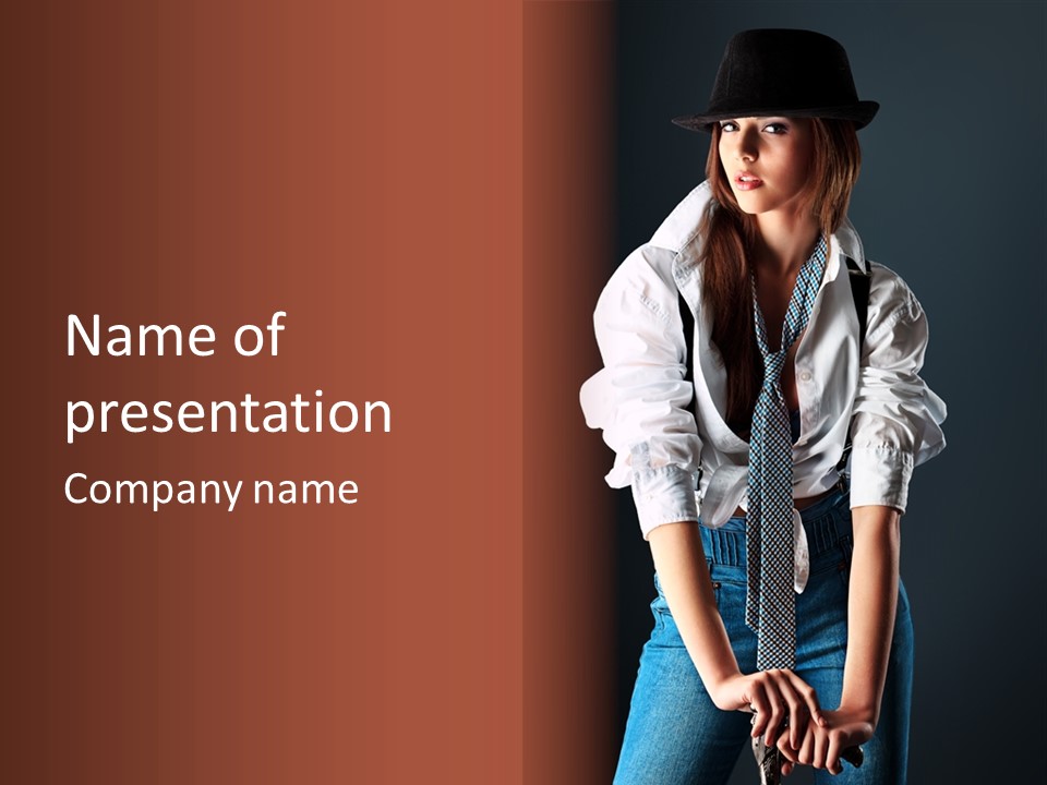 Cute Person Charming PowerPoint Template