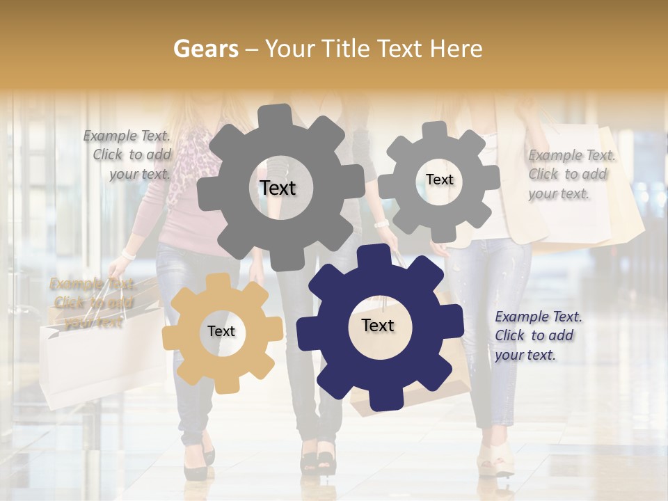 Joy Caucasian Fashion PowerPoint Template