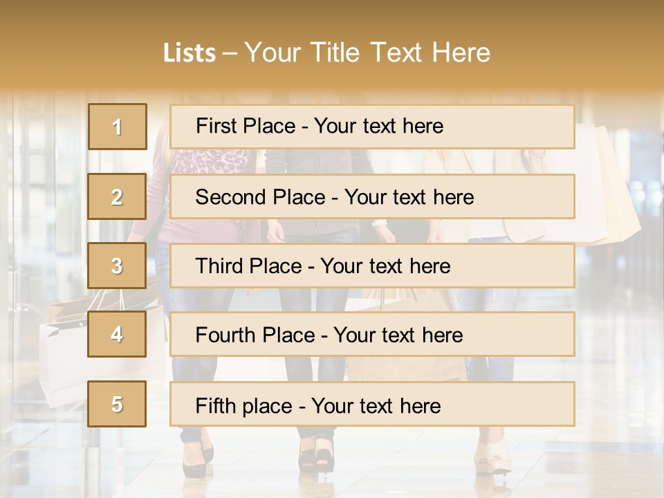 Joy Caucasian Fashion PowerPoint Template
