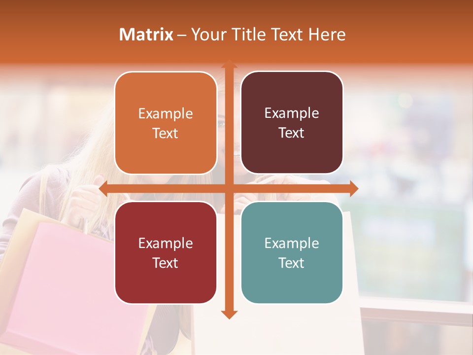 Looking Shopaholic Women PowerPoint Template