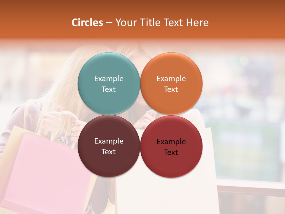 Looking Shopaholic Women PowerPoint Template