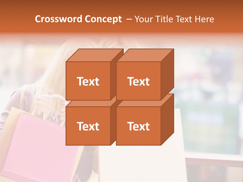 Looking Shopaholic Women PowerPoint Template