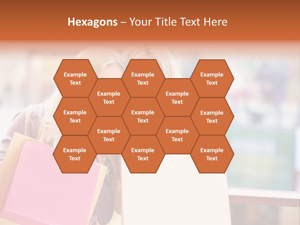 Looking Shopaholic Women PowerPoint Template