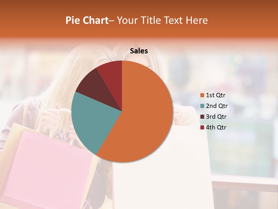 Looking Shopaholic Women PowerPoint Template