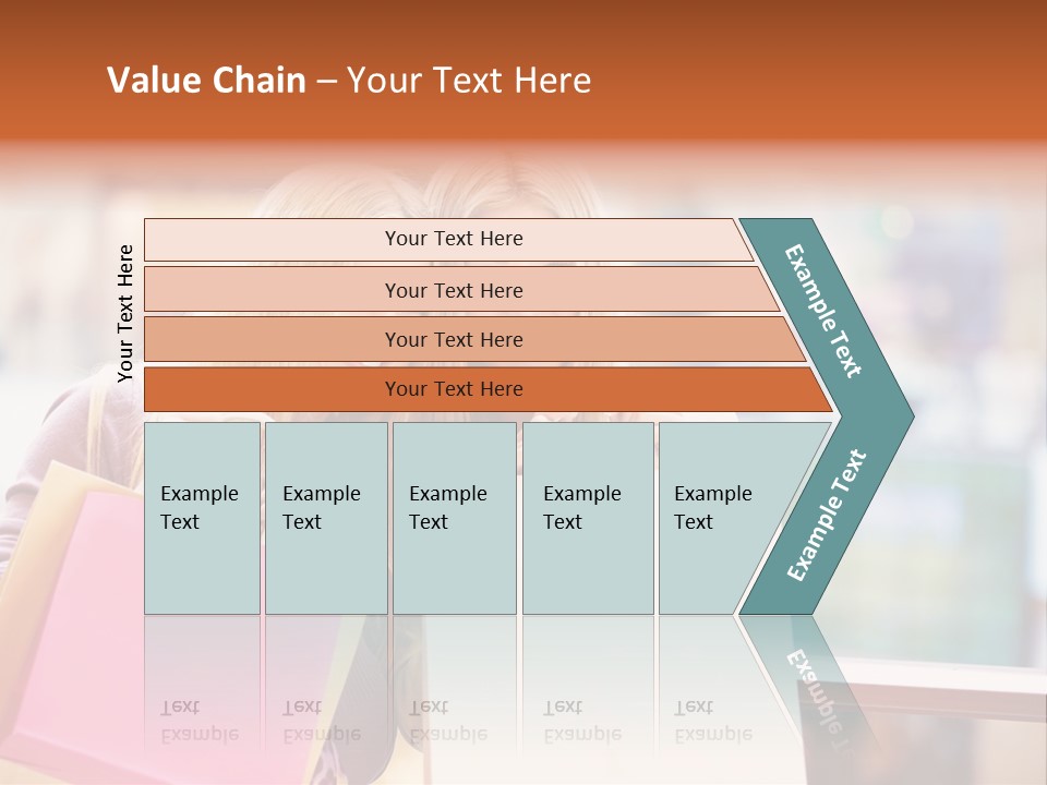 Looking Shopaholic Women PowerPoint Template