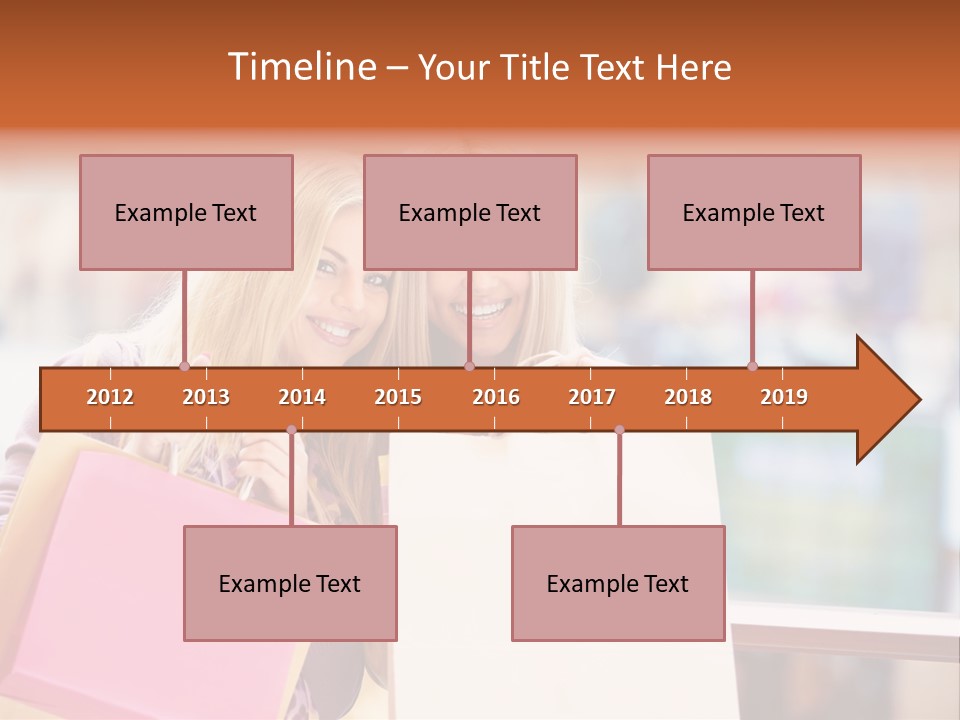 Looking Shopaholic Women PowerPoint Template