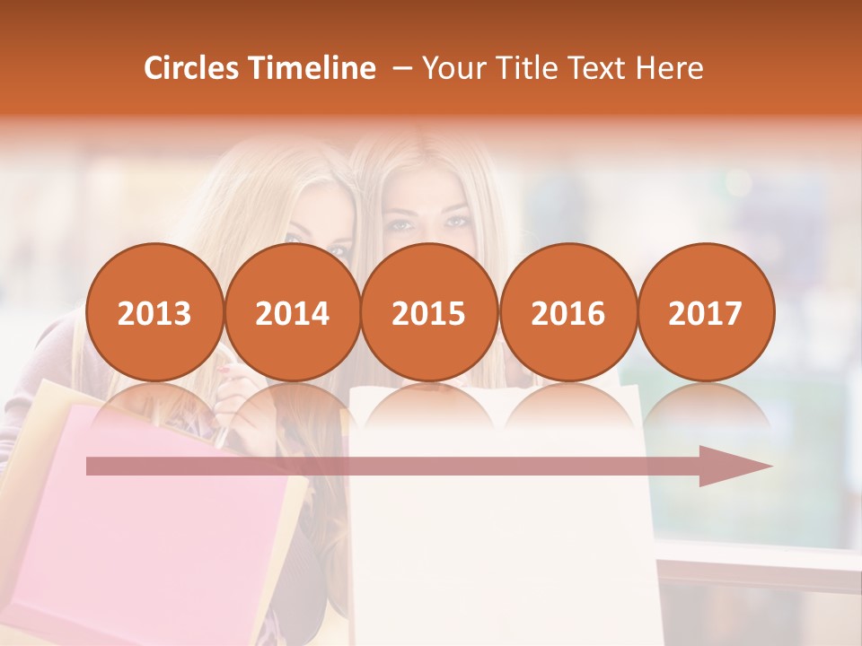 Looking Shopaholic Women PowerPoint Template