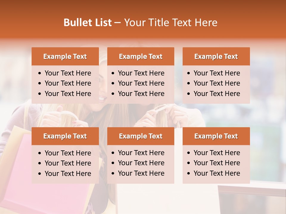 Looking Shopaholic Women PowerPoint Template