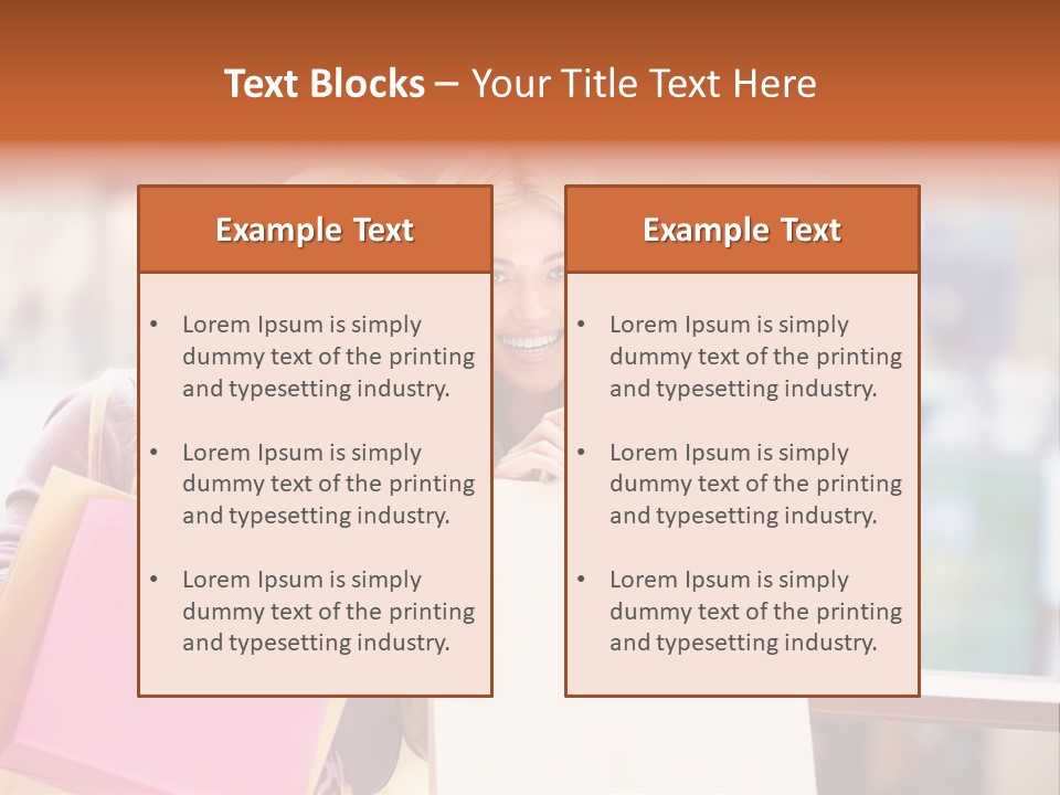 Looking Shopaholic Women PowerPoint Template