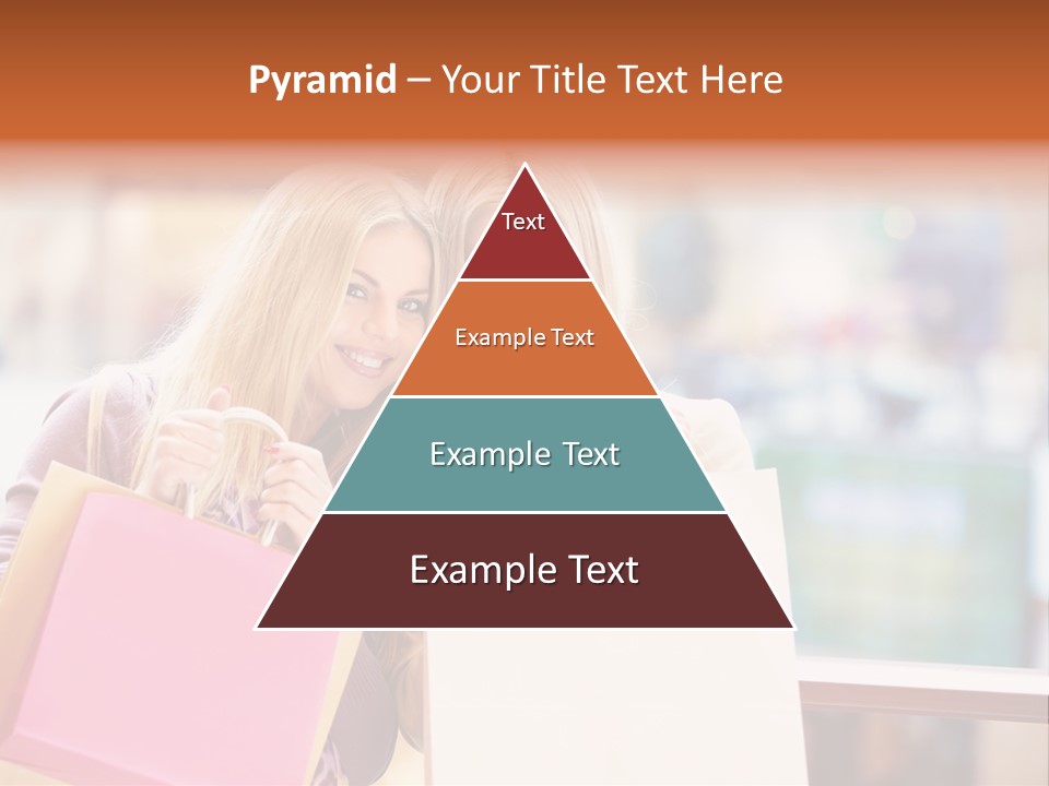 Looking Shopaholic Women PowerPoint Template