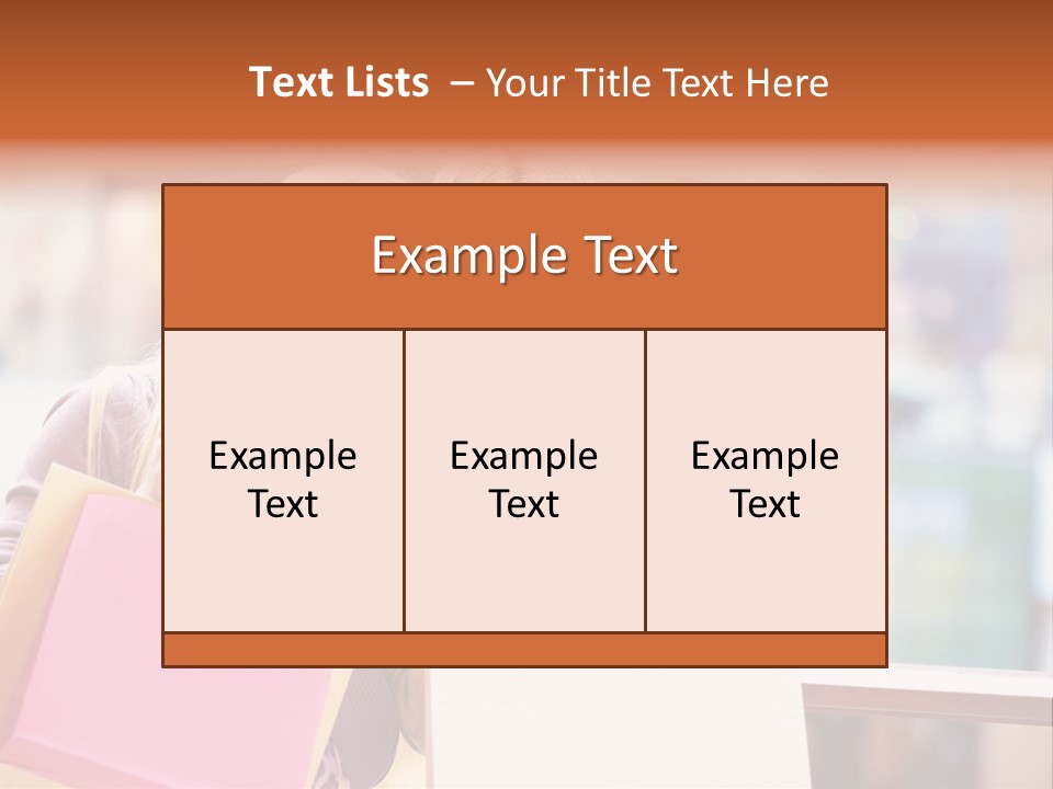 Looking Shopaholic Women PowerPoint Template