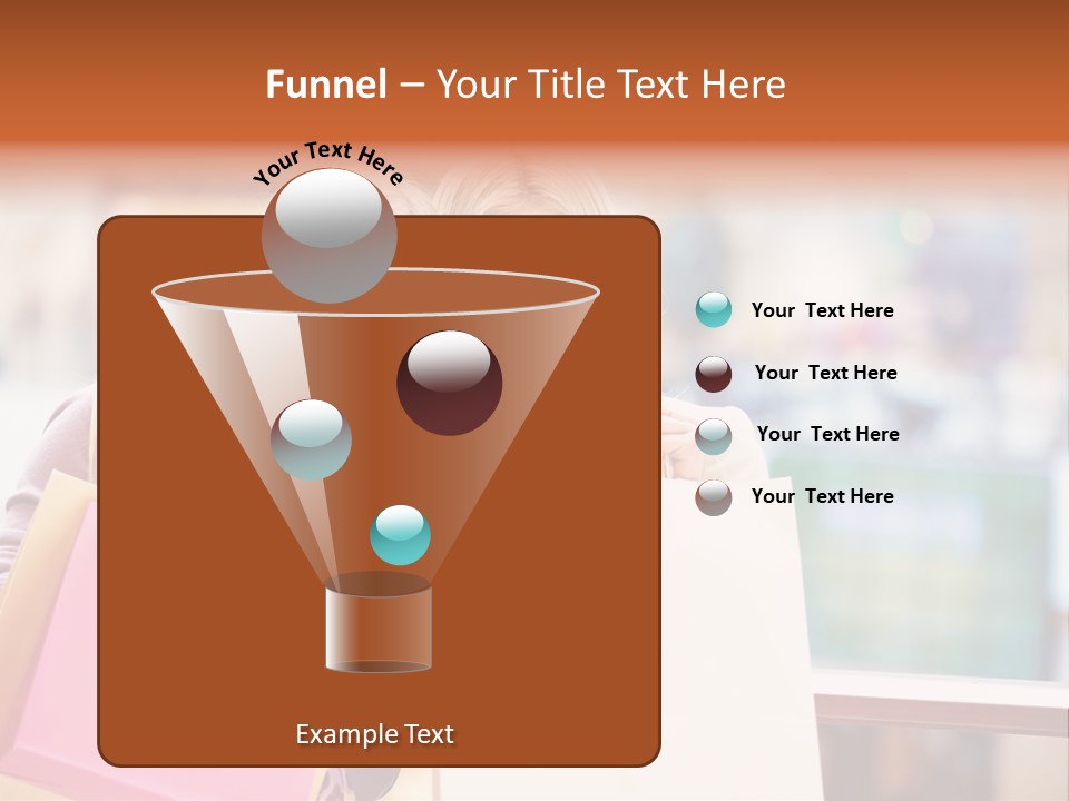 Looking Shopaholic Women PowerPoint Template
