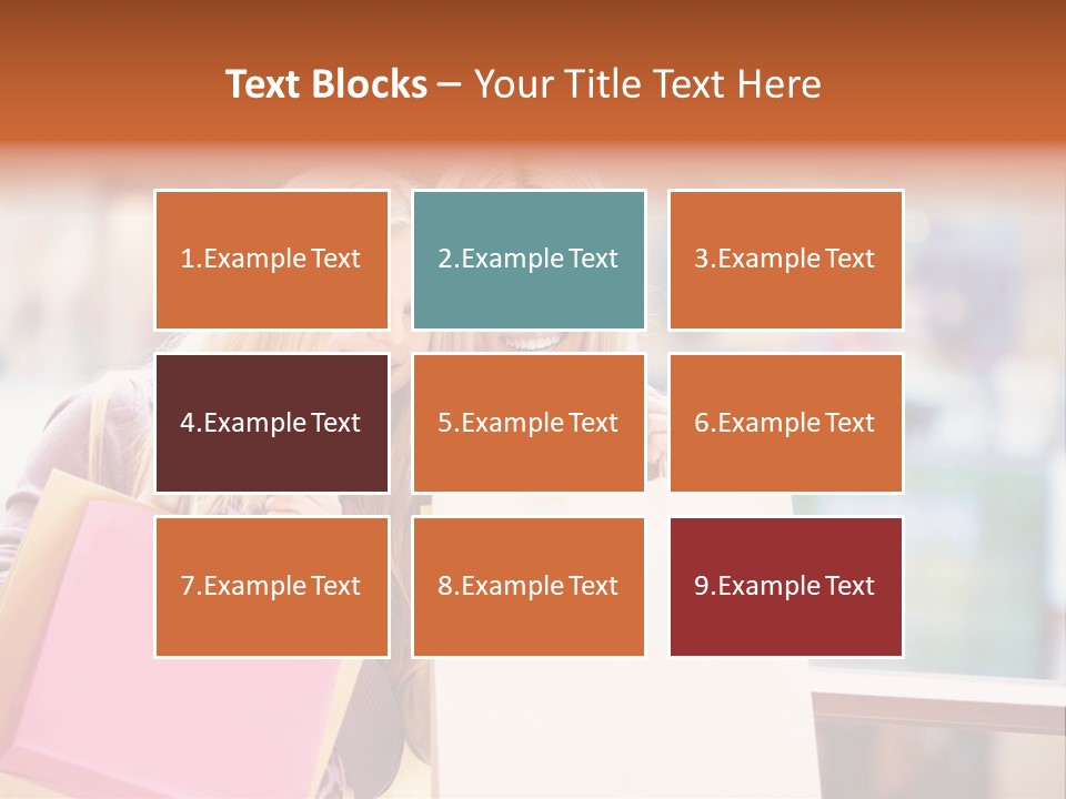 Looking Shopaholic Women PowerPoint Template