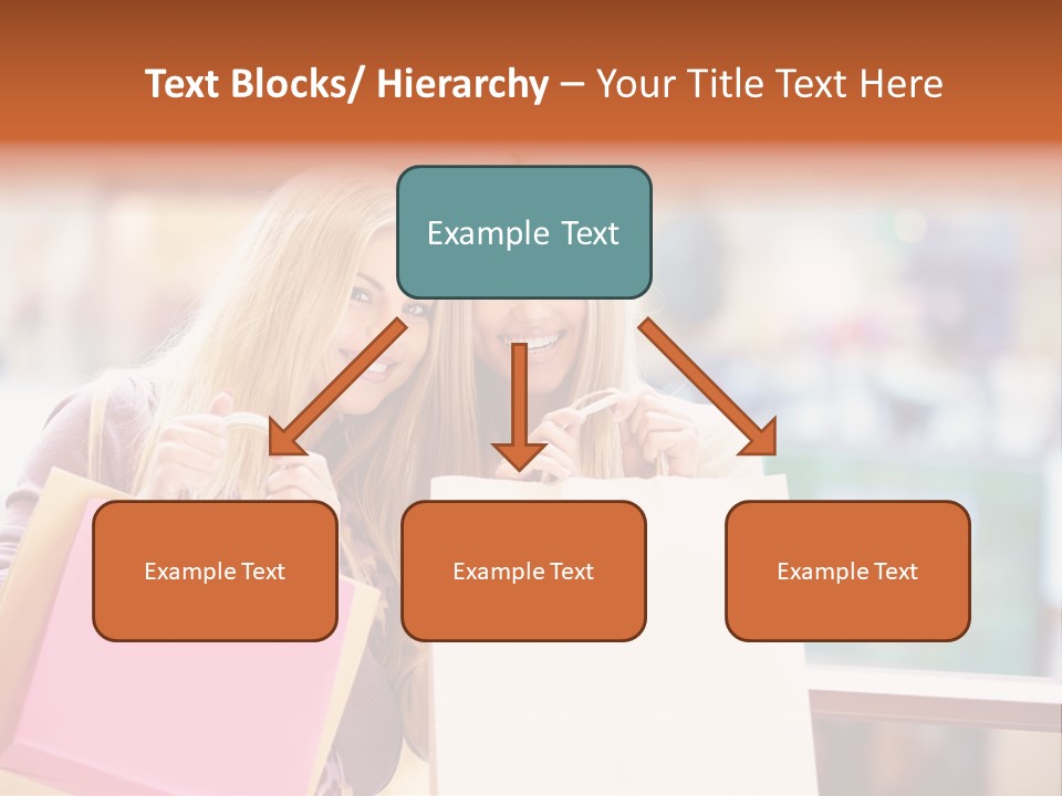 Looking Shopaholic Women PowerPoint Template