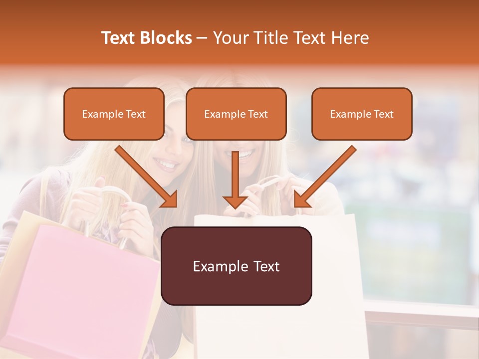 Looking Shopaholic Women PowerPoint Template