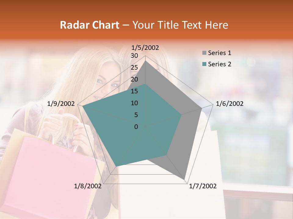 Looking Shopaholic Women PowerPoint Template