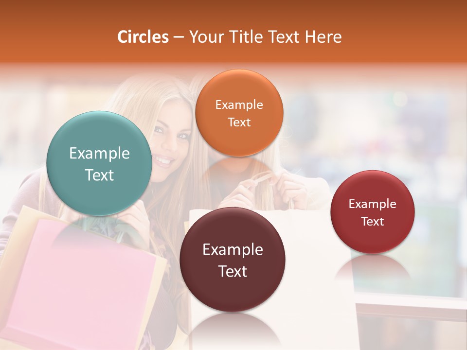 Looking Shopaholic Women PowerPoint Template