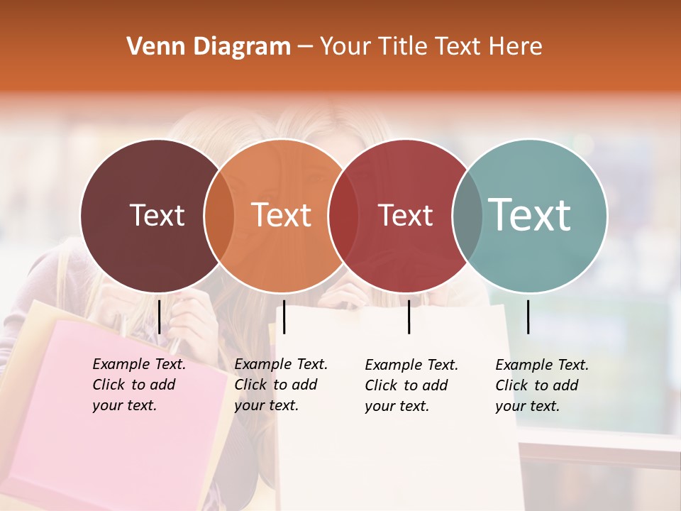 Looking Shopaholic Women PowerPoint Template