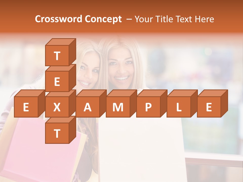 Looking Shopaholic Women PowerPoint Template