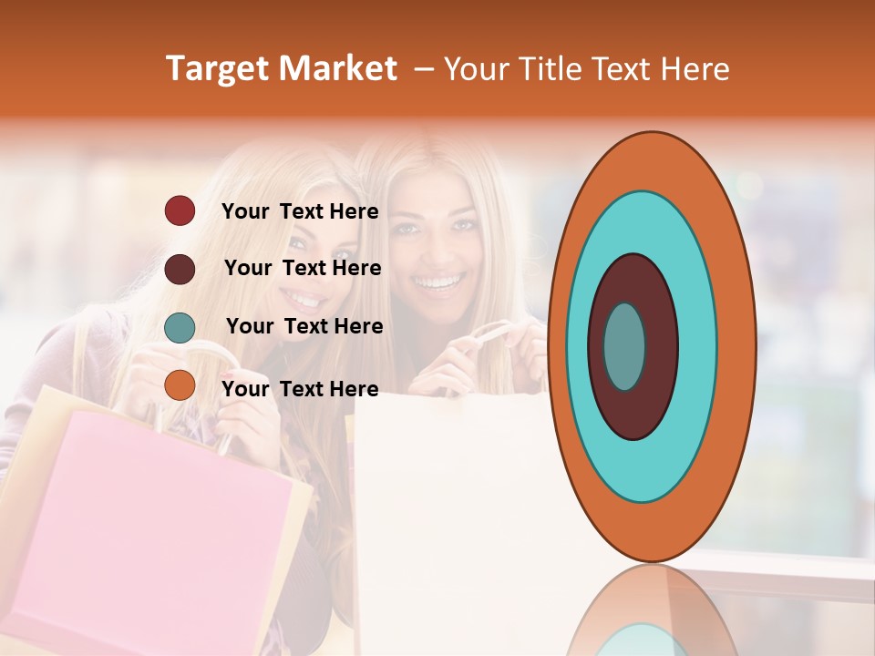 Looking Shopaholic Women PowerPoint Template