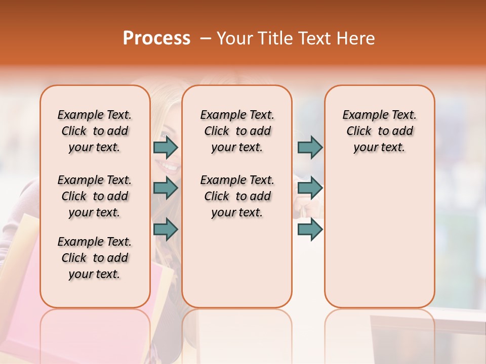 Looking Shopaholic Women PowerPoint Template