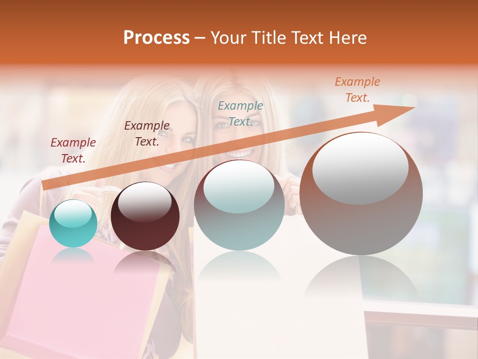 Looking Shopaholic Women PowerPoint Template