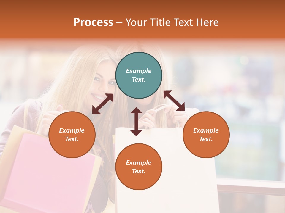 Looking Shopaholic Women PowerPoint Template