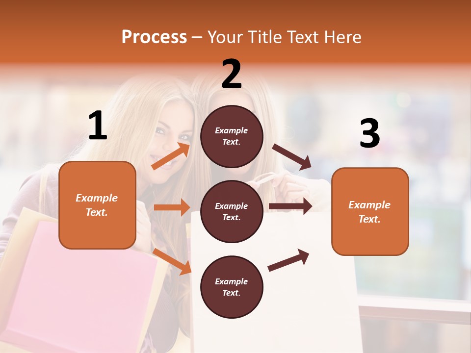 Looking Shopaholic Women PowerPoint Template