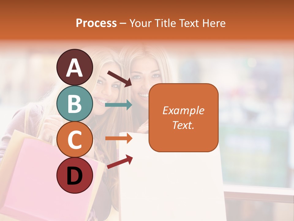 Looking Shopaholic Women PowerPoint Template