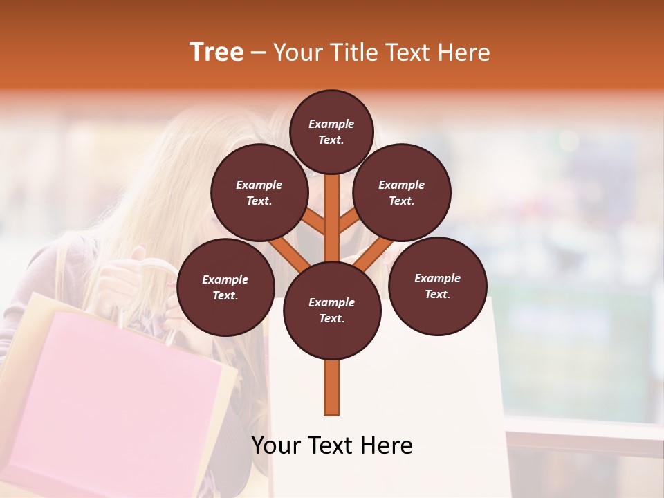 Looking Shopaholic Women PowerPoint Template