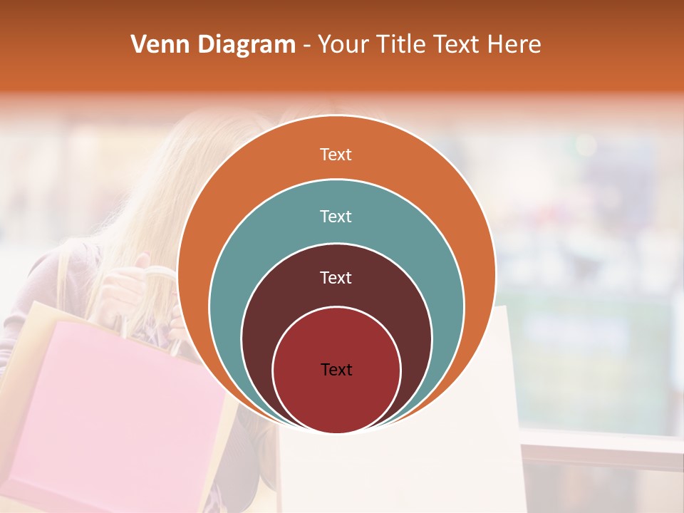 Looking Shopaholic Women PowerPoint Template