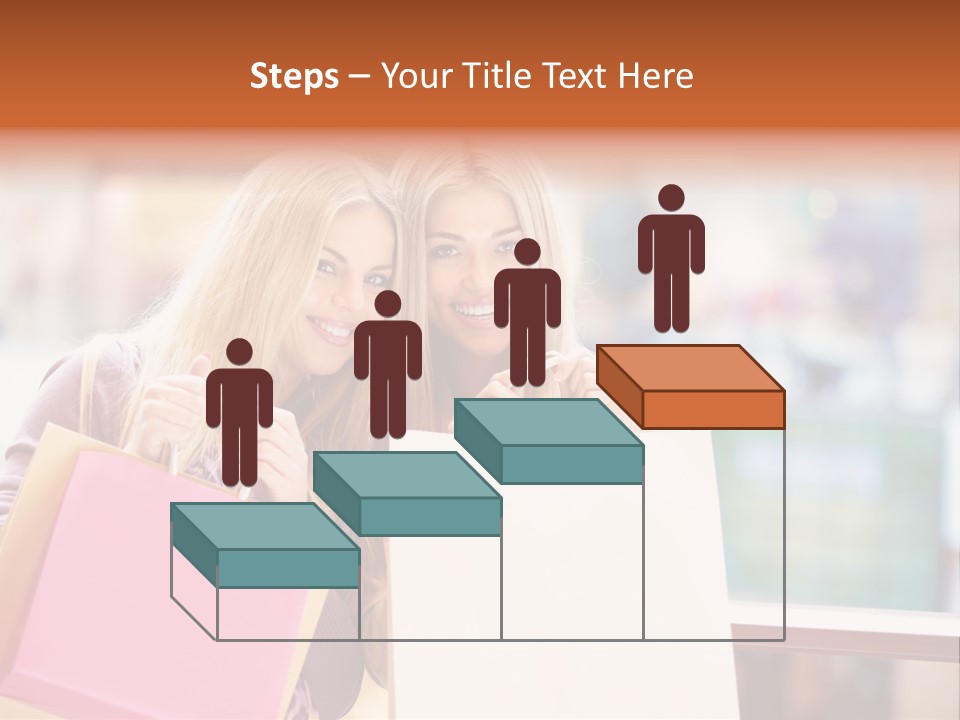 Looking Shopaholic Women PowerPoint Template