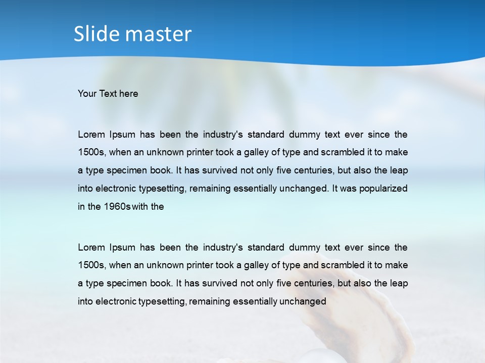 Sand Summer Shellfish PowerPoint Template