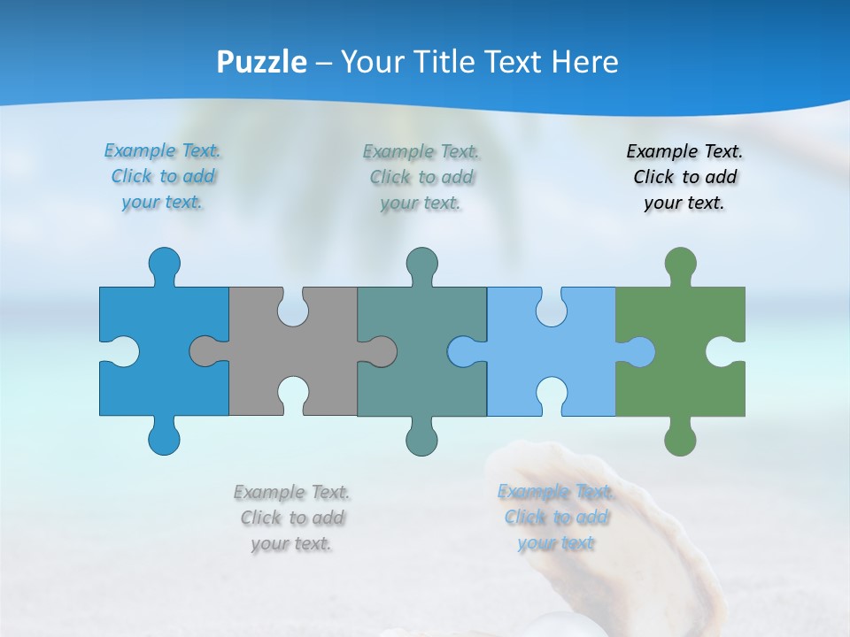 Sand Summer Shellfish PowerPoint Template